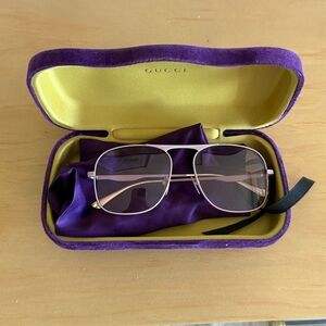 Gucci Aviator Sunglasses Purple GG0335S